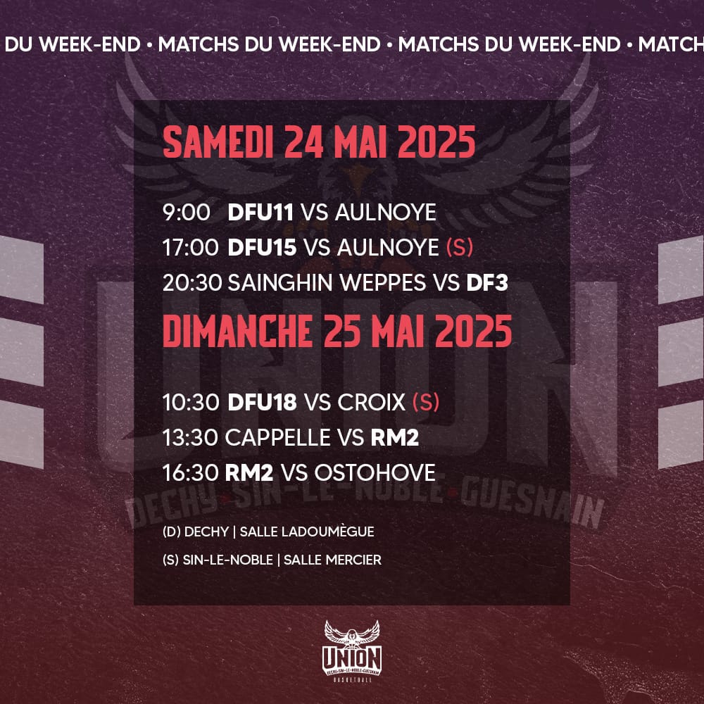 Matchs du week-end