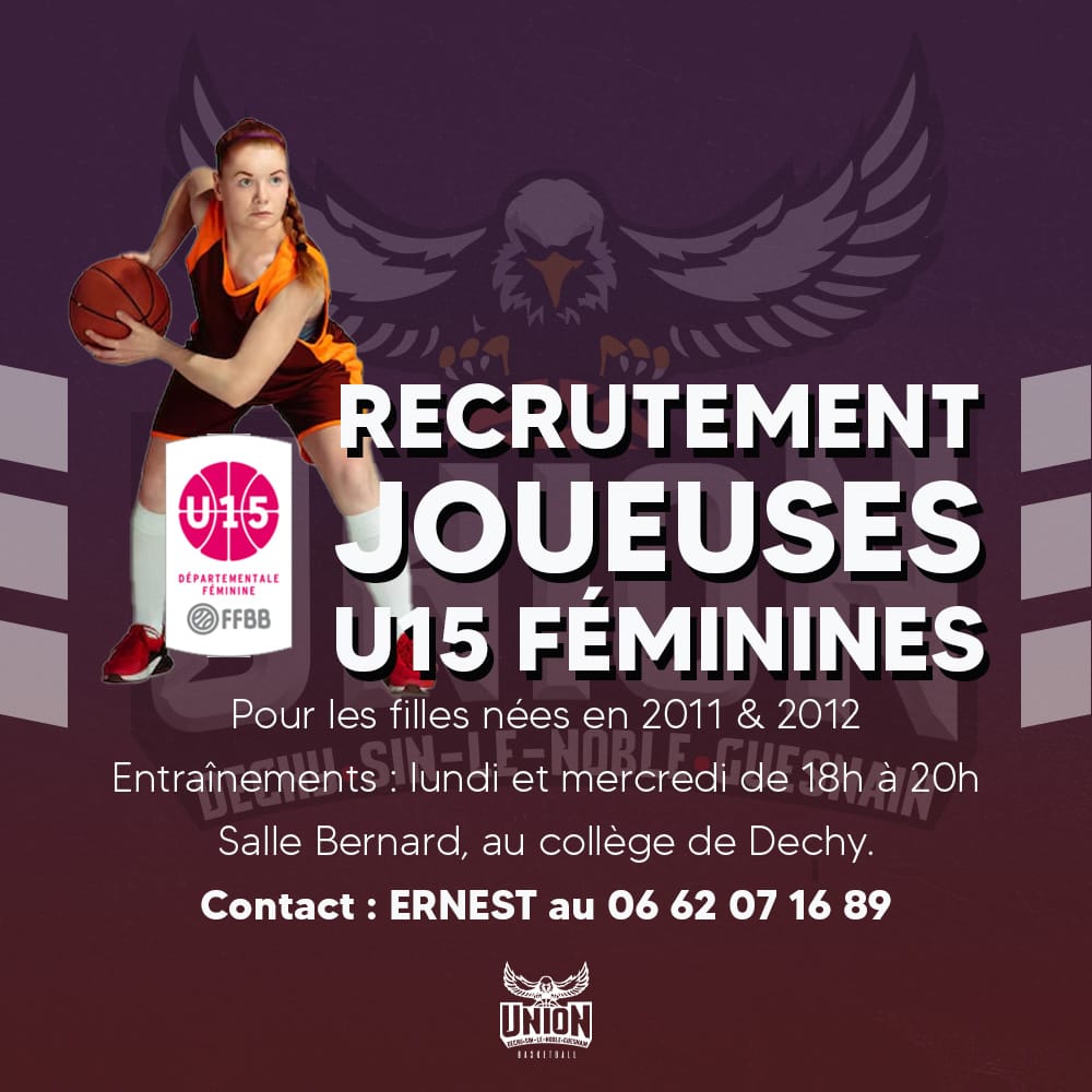 Recrutement joueuses U15