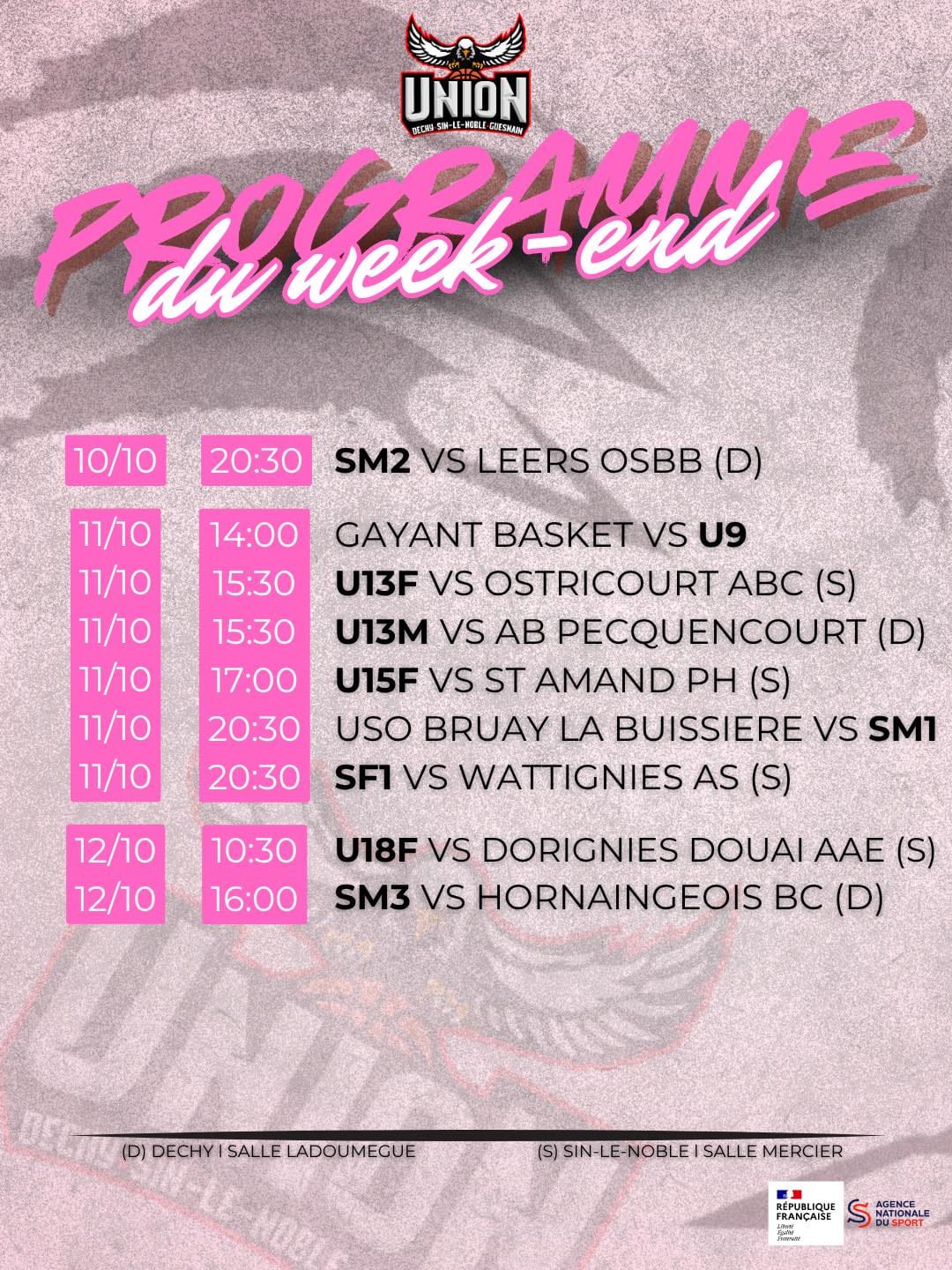 Matchs du week-end