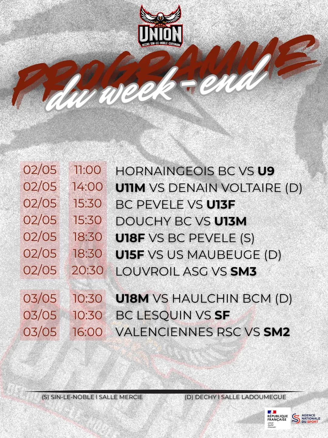 Matchs du week-end