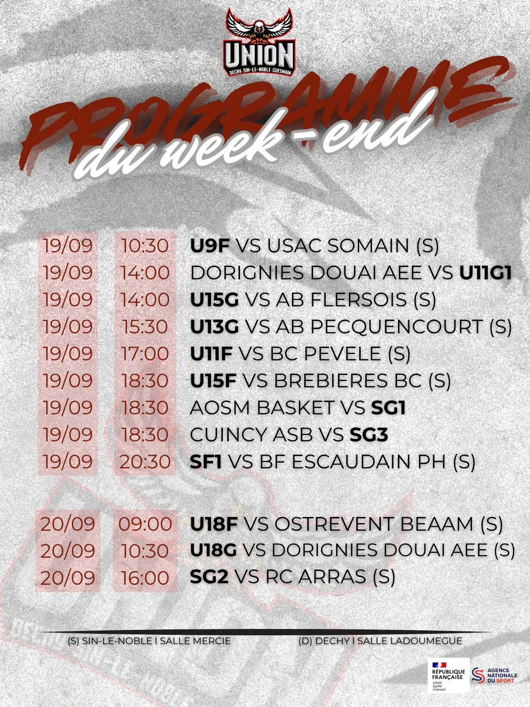 Matchs du week-end
